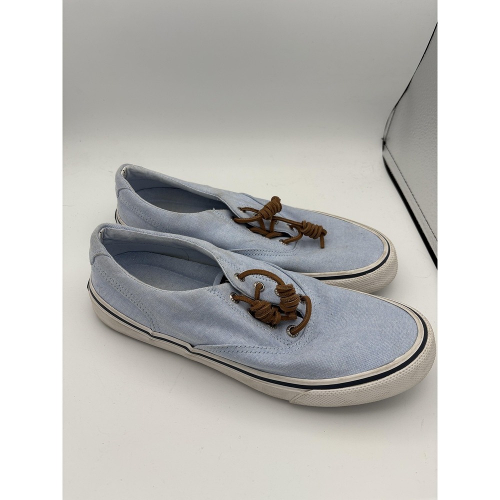 Sperry Shoes Mens Size 9 Blue Canvas Slip On Sneakers‎ Casual Comfort STS19252